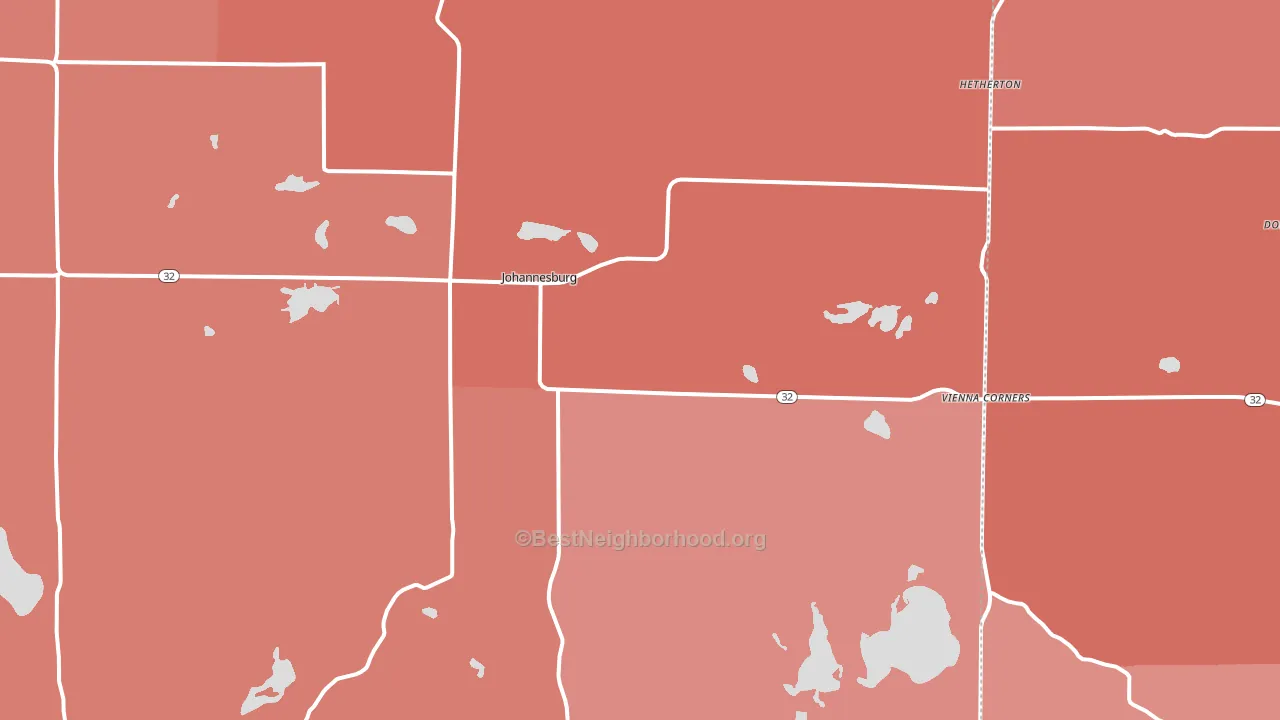 49751, MI block-group political-lean map