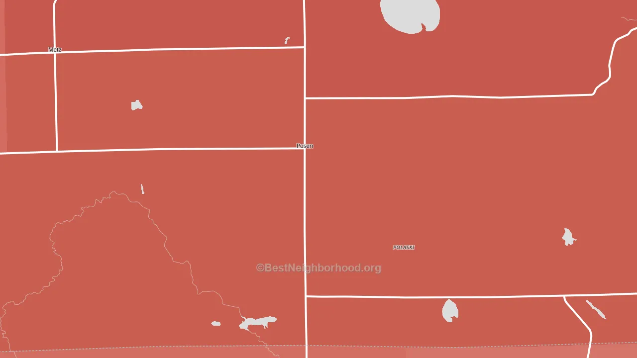 49776, MI block-group political-lean map