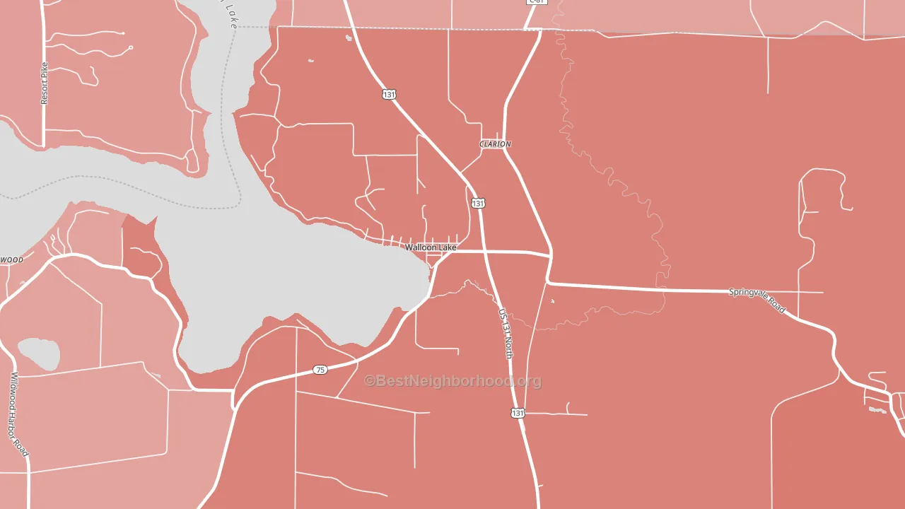 49796, MI block-group political-lean map