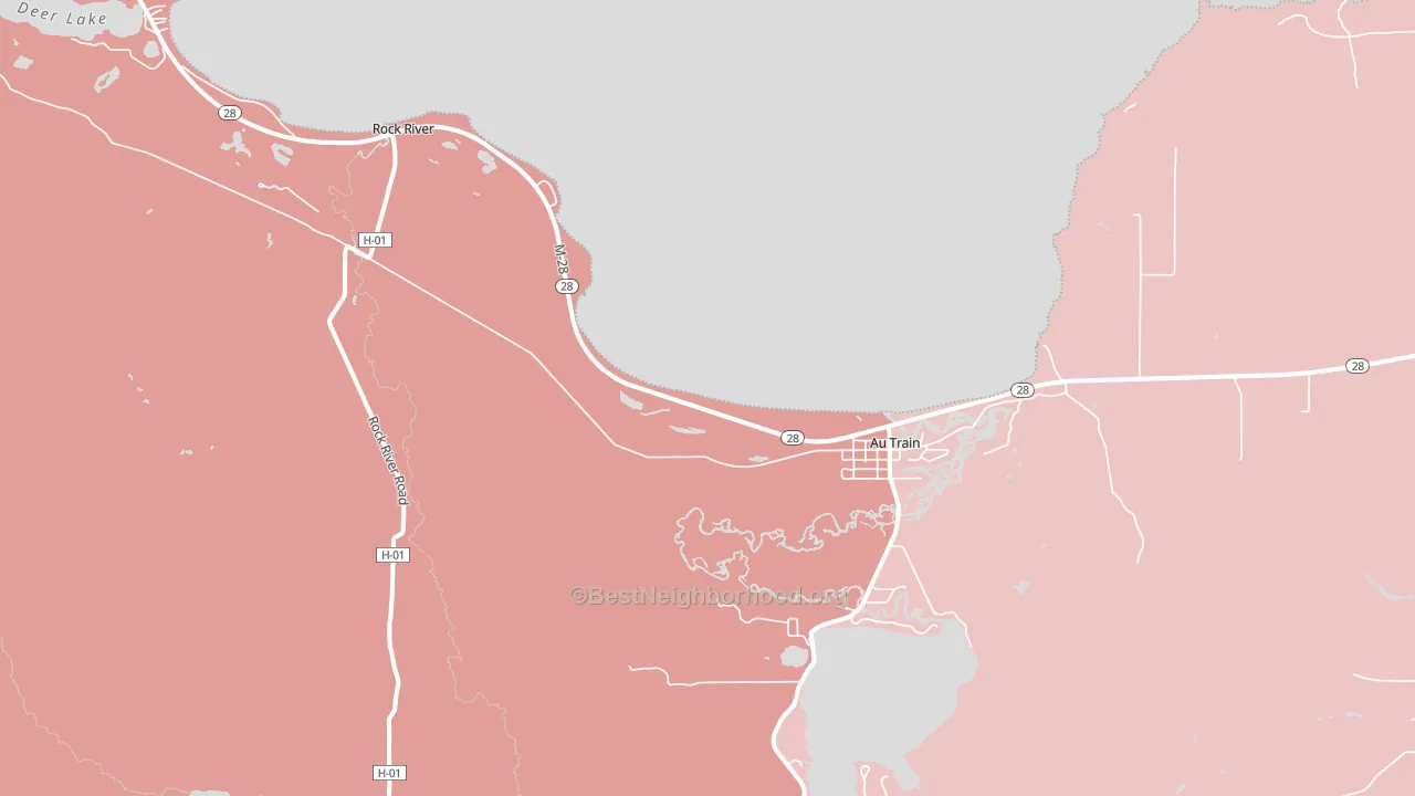49806, MI block-group political-lean map