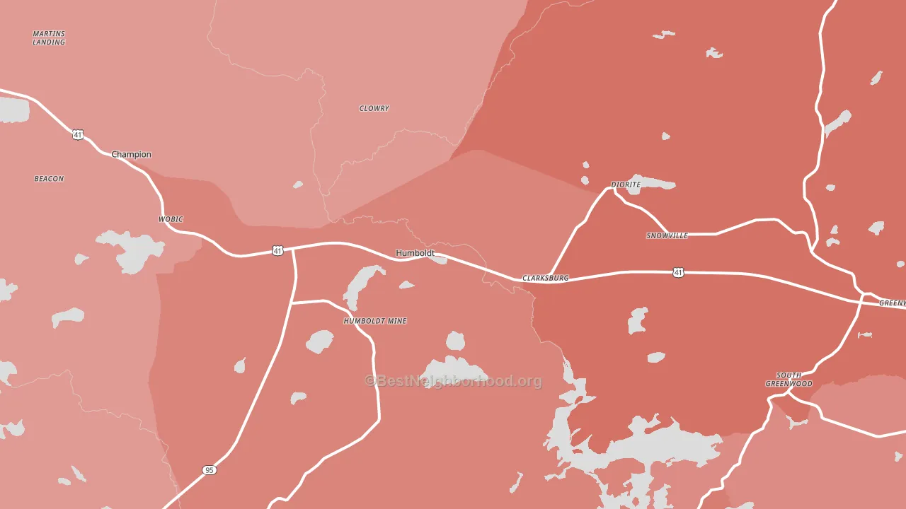 49814, MI block-group political-lean map