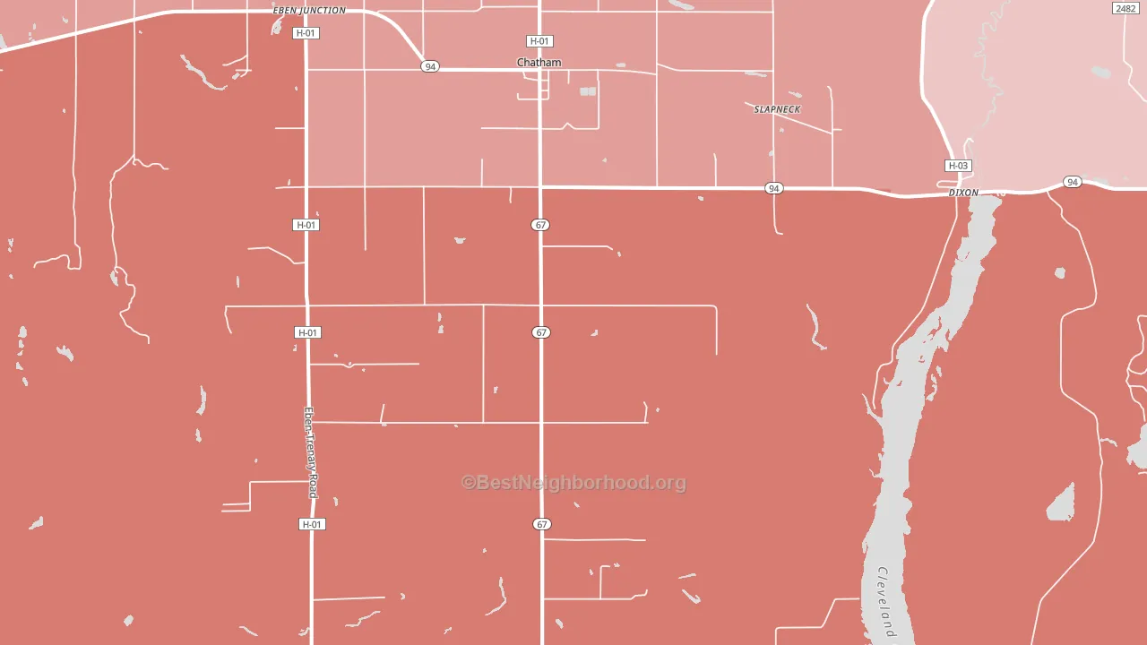 49816, MI block-group political-lean map