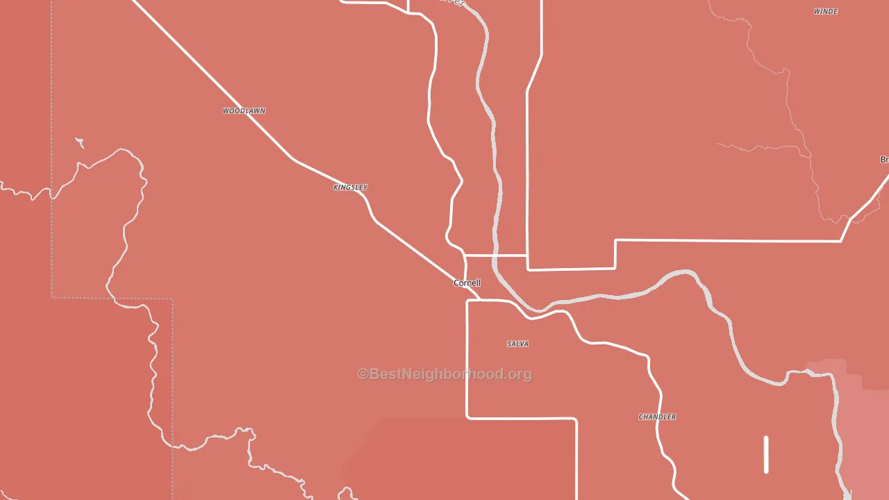 49818, MI block-group political-lean map