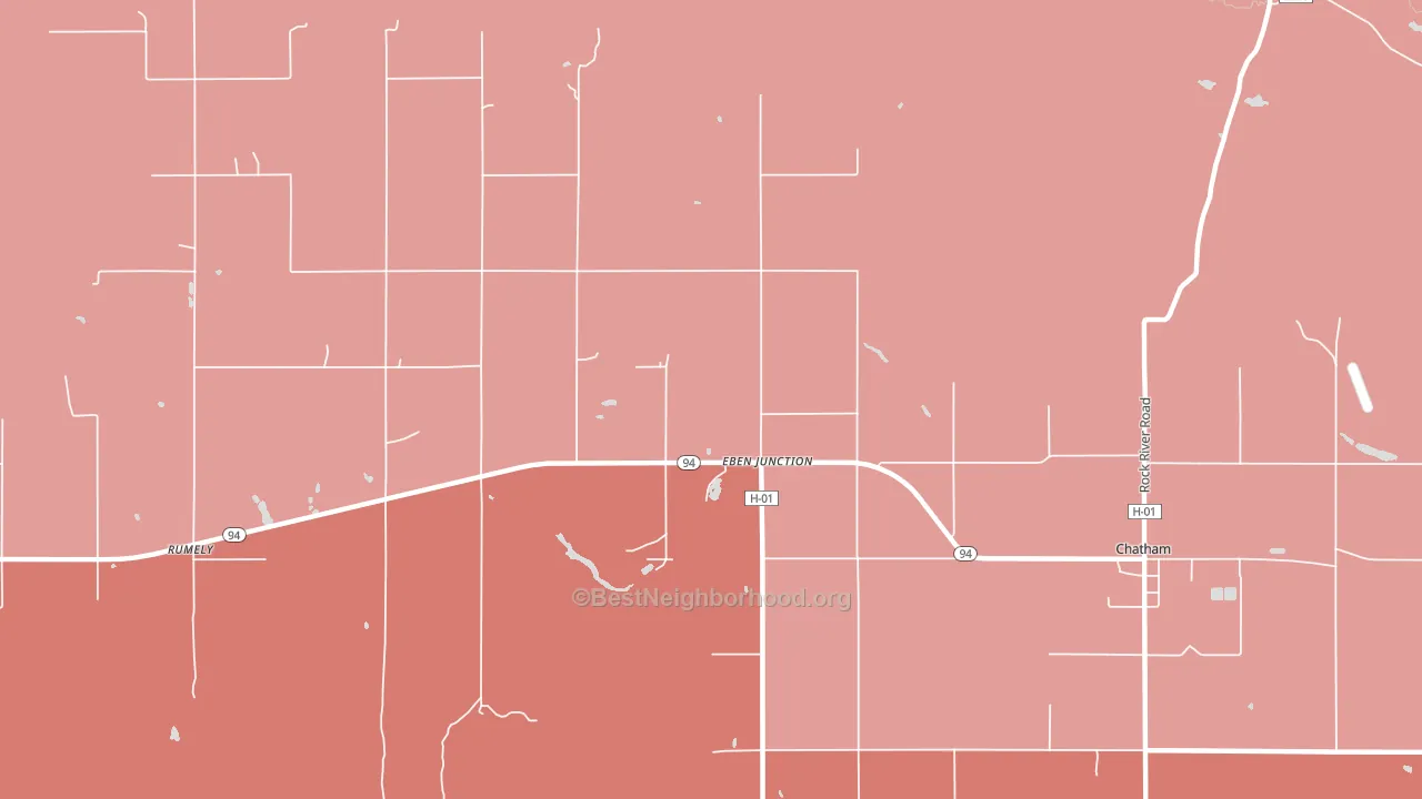49825, MI block-group political-lean map