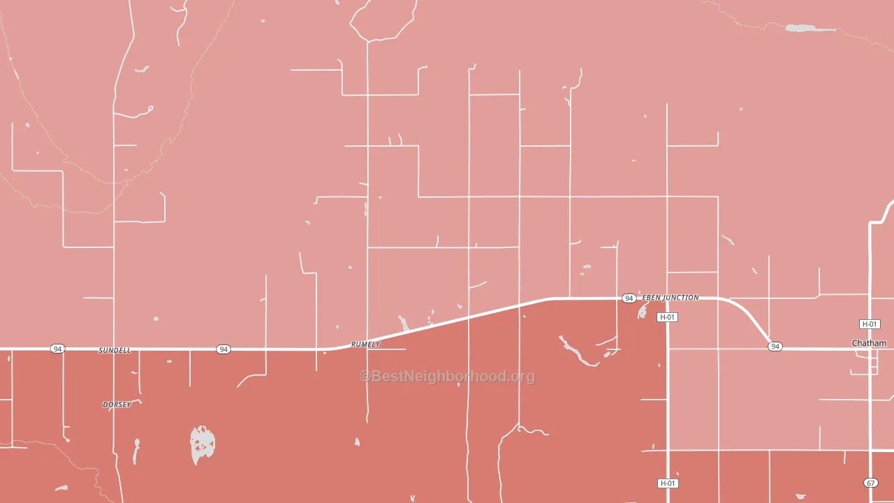 49826, MI block-group political-lean map