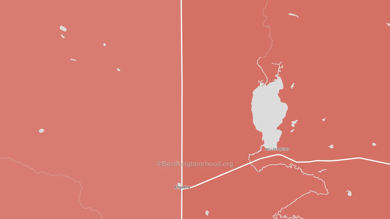 49827, MI block-group political-lean map
