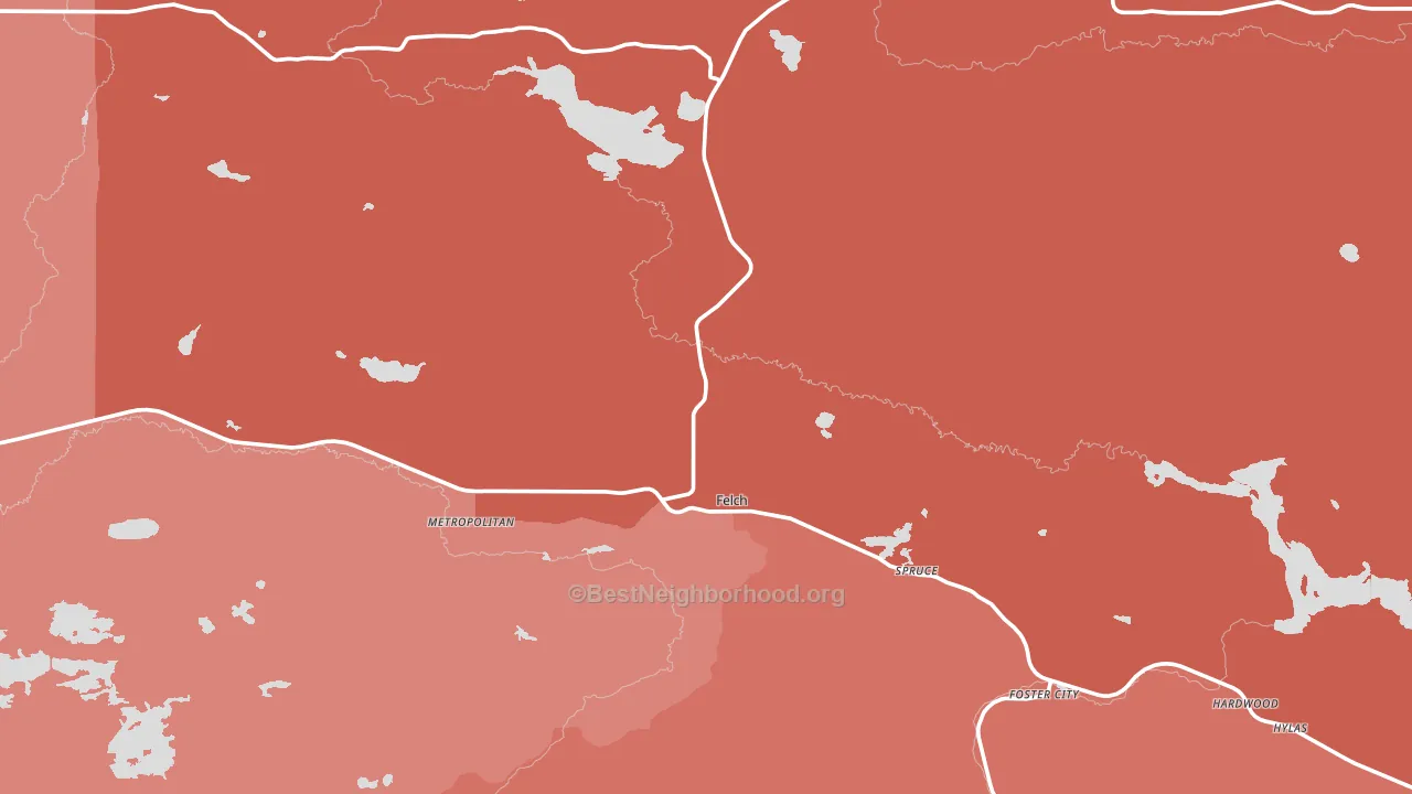 49831, MI block-group political-lean map