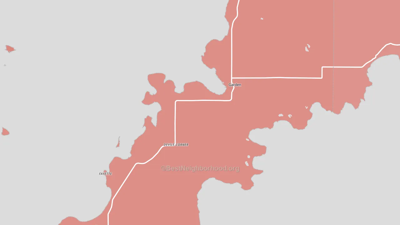 49835, MI block-group political-lean map