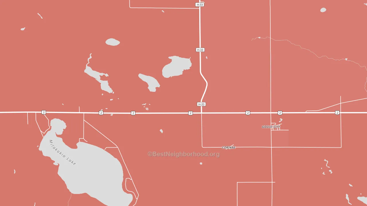 49838, MI block-group political-lean map