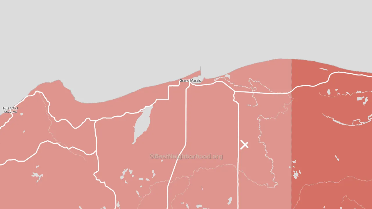 49839, MI block-group political-lean map