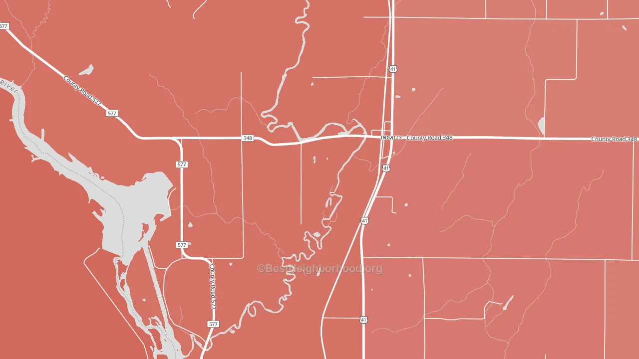 49848, MI block-group political-lean map