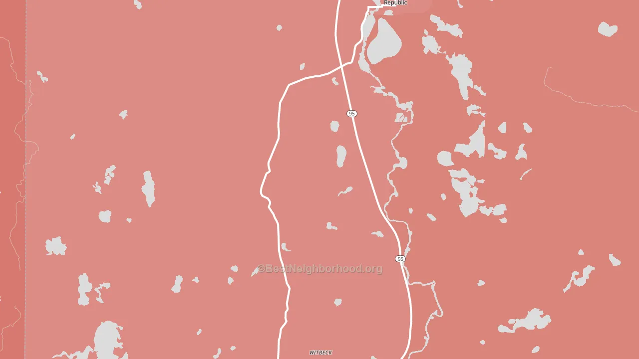 49879, MI block-group political-lean map