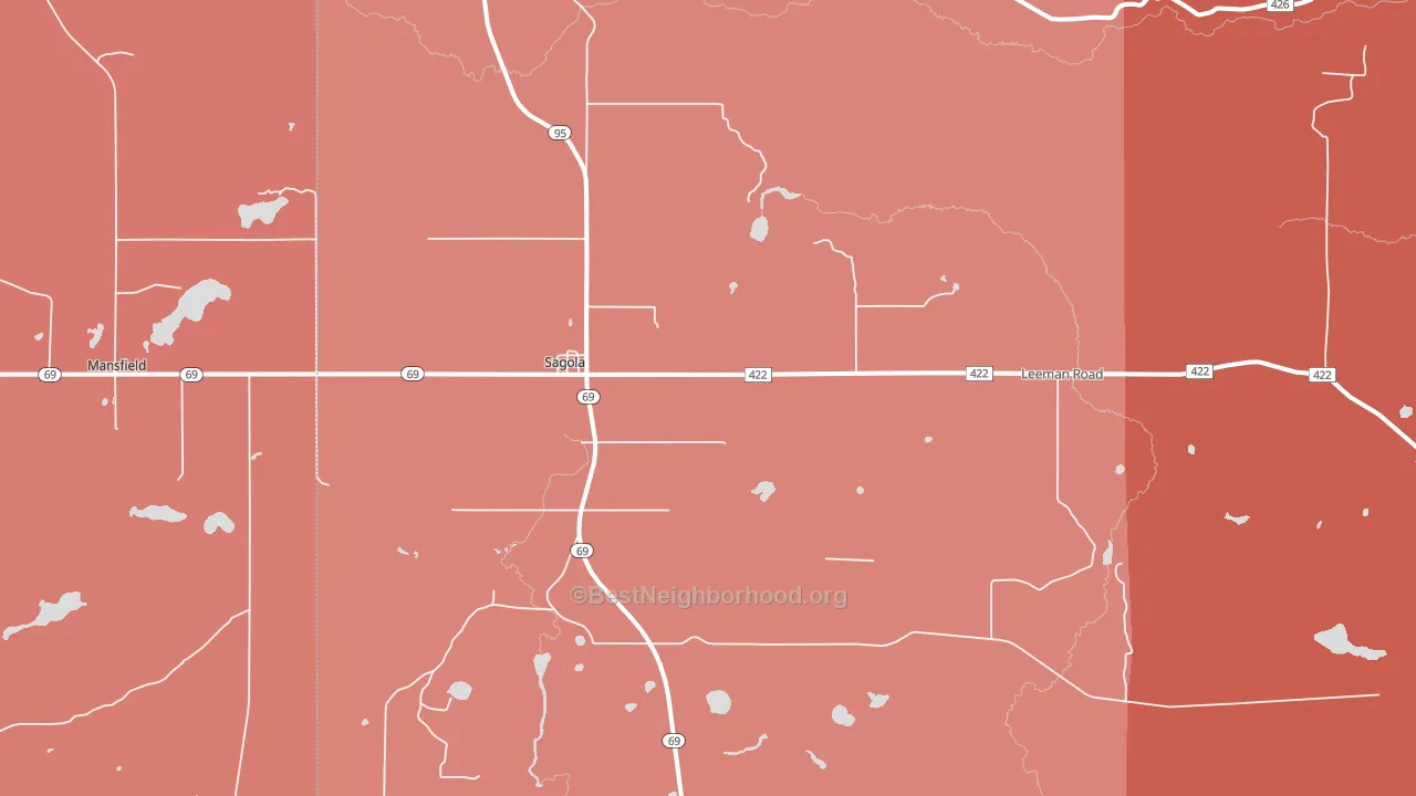 49881, MI block-group political-lean map
