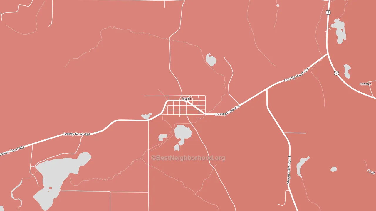 49902, MI block-group political-lean map