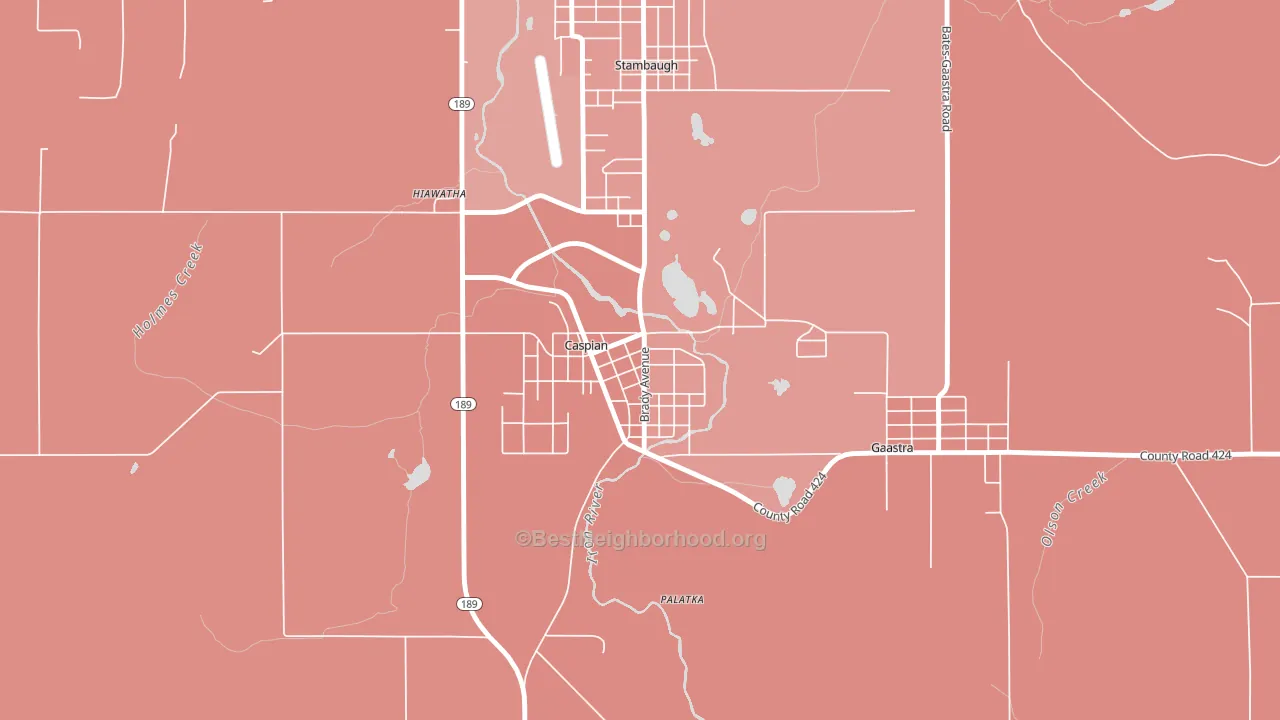 49915, MI block-group political-lean map