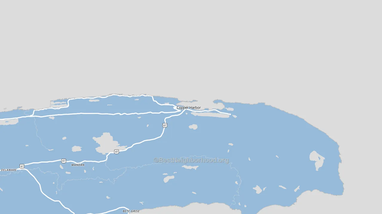 49918, MI block-group political-lean map