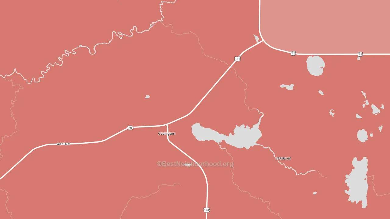 49919, MI block-group political-lean map