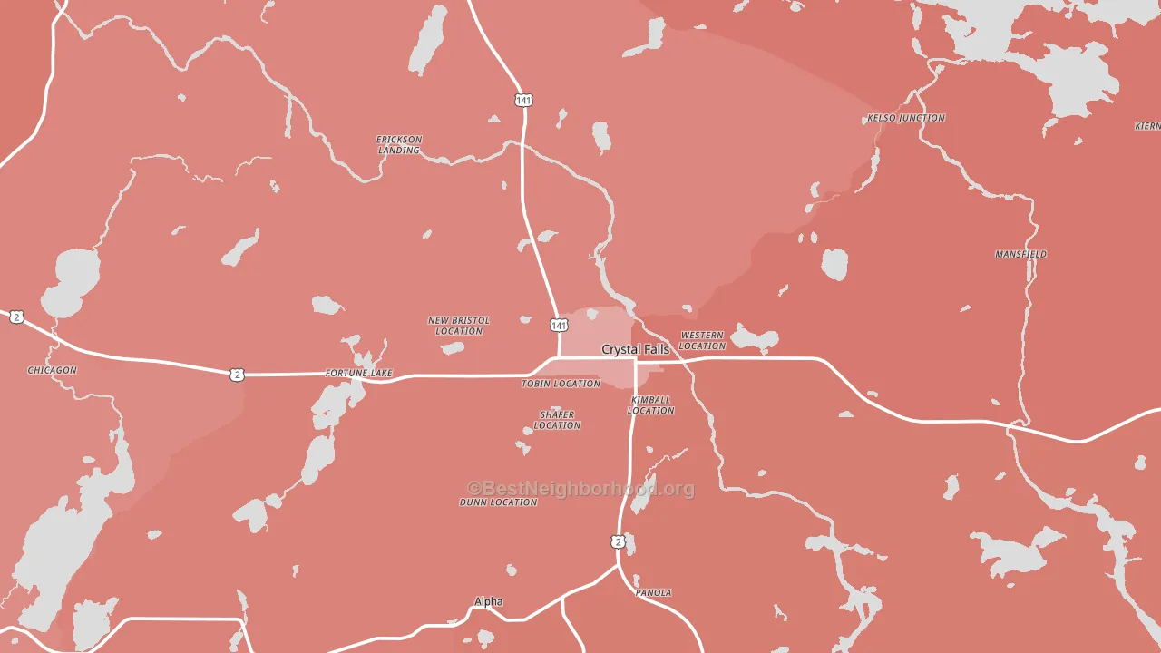 49920, MI block-group political-lean map