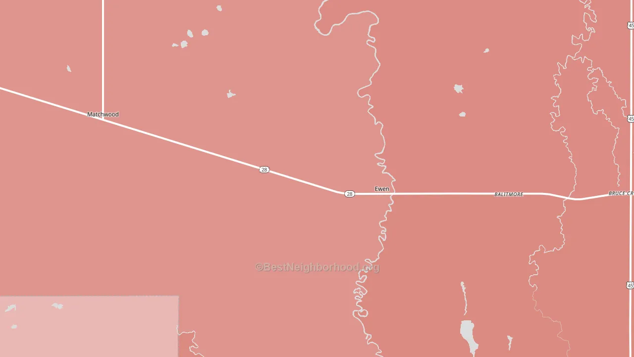 49925, MI block-group political-lean map