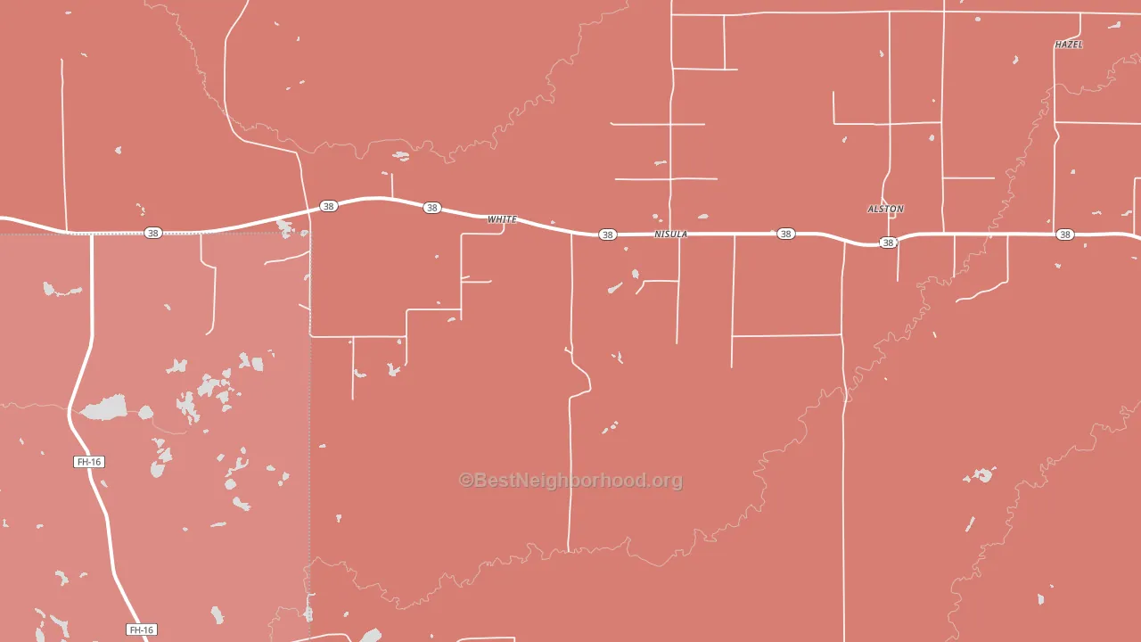 49952, MI block-group political-lean map
