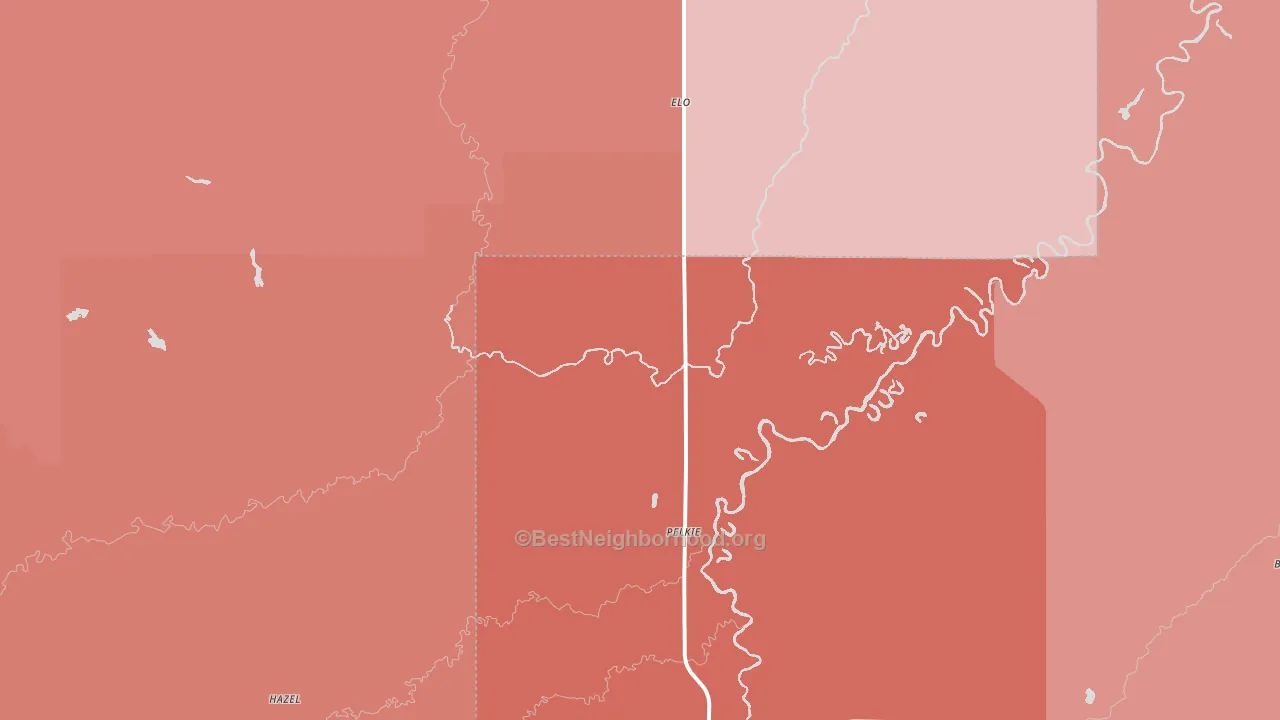 49958, MI block-group political-lean map