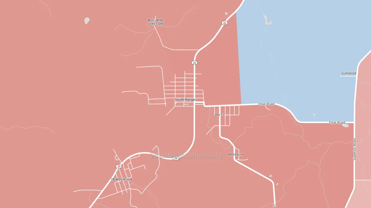 49963, MI block-group political-lean map