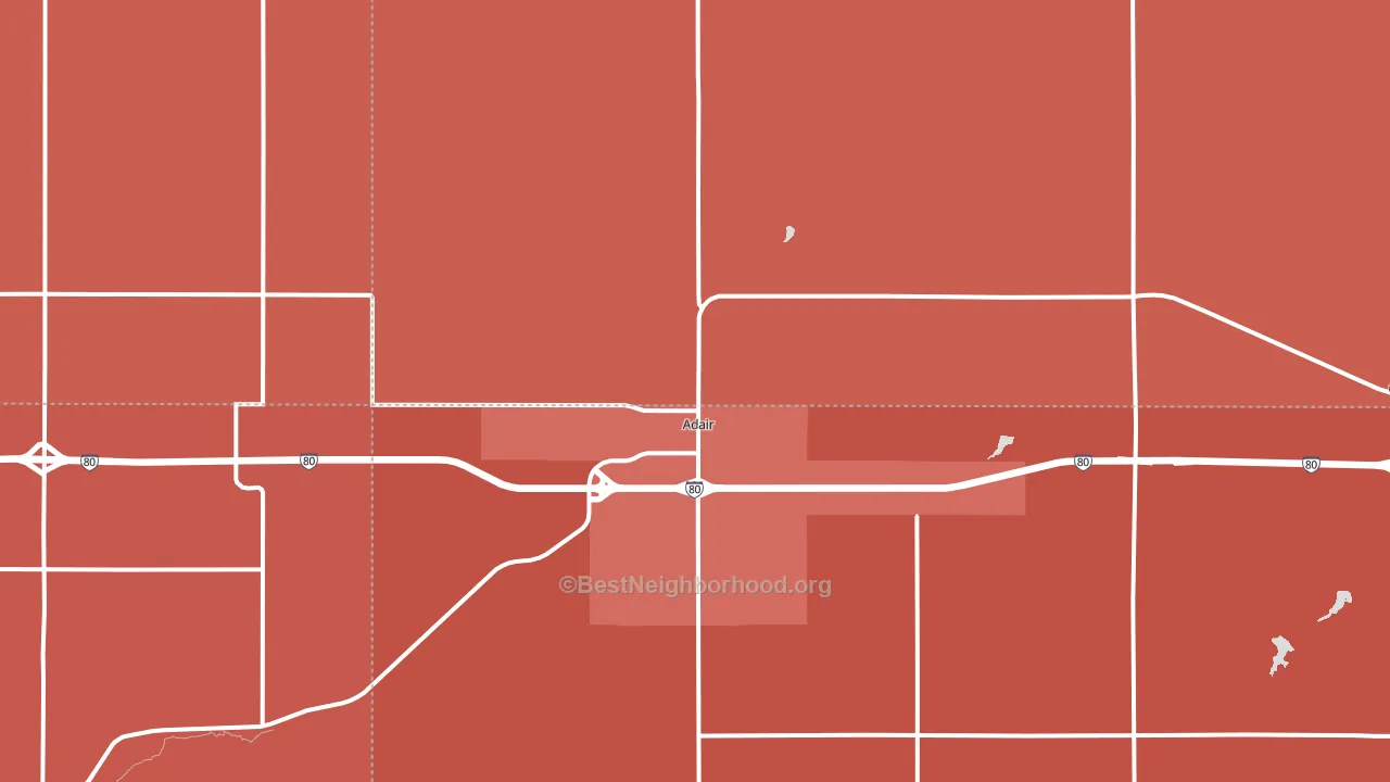 50002, IA block-group political-lean map