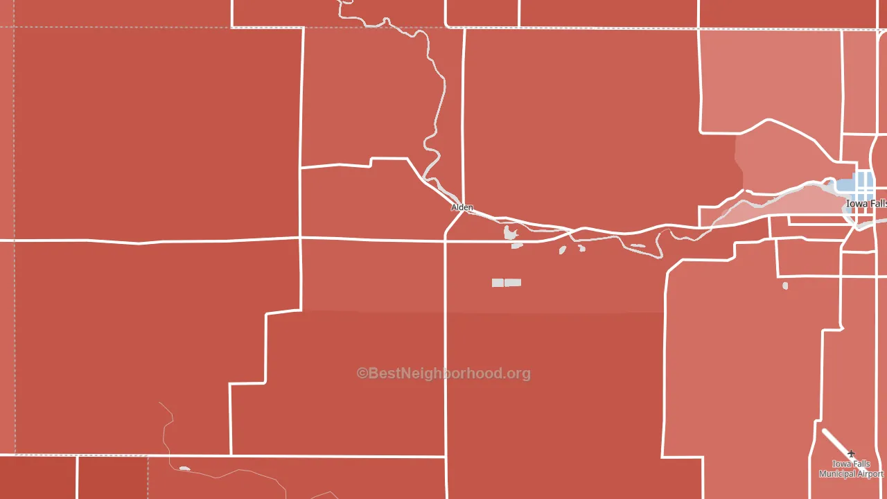 50006, IA block-group political-lean map