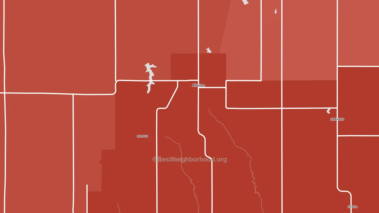 50008, IA block-group political-lean map
