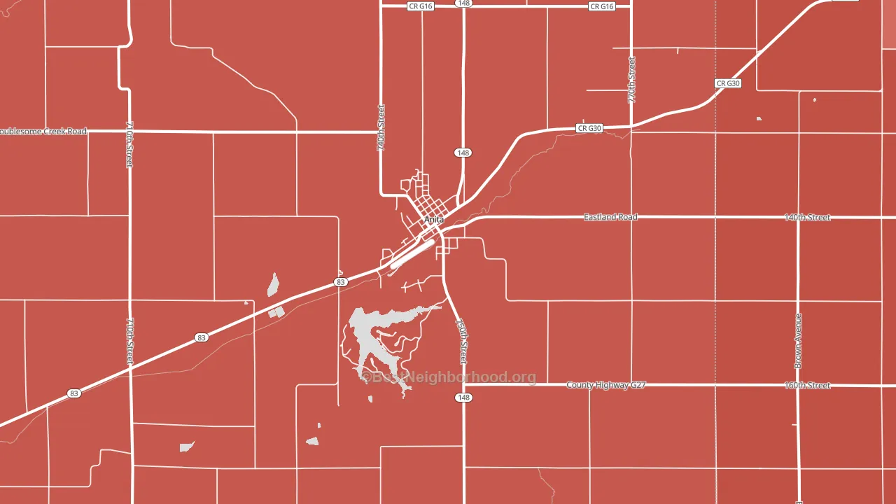 50020, IA block-group political-lean map