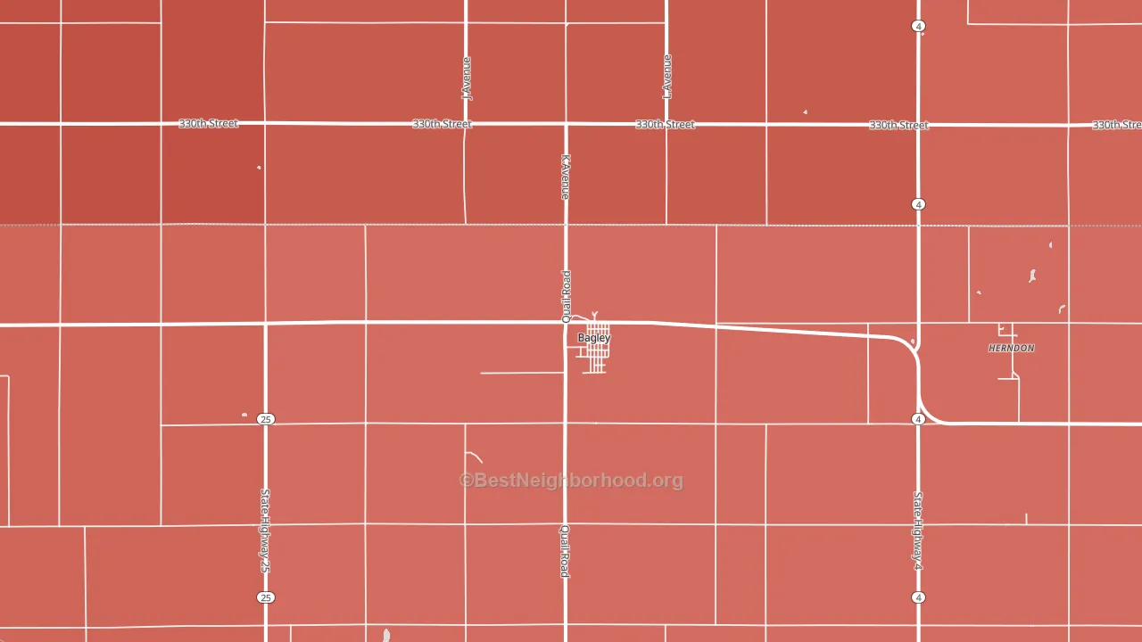 50026, IA block-group political-lean map