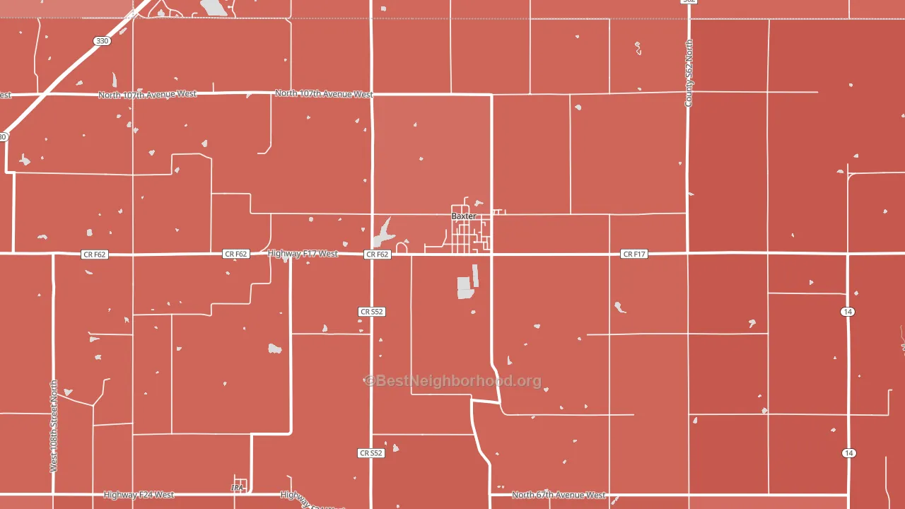 50028, IA block-group political-lean map