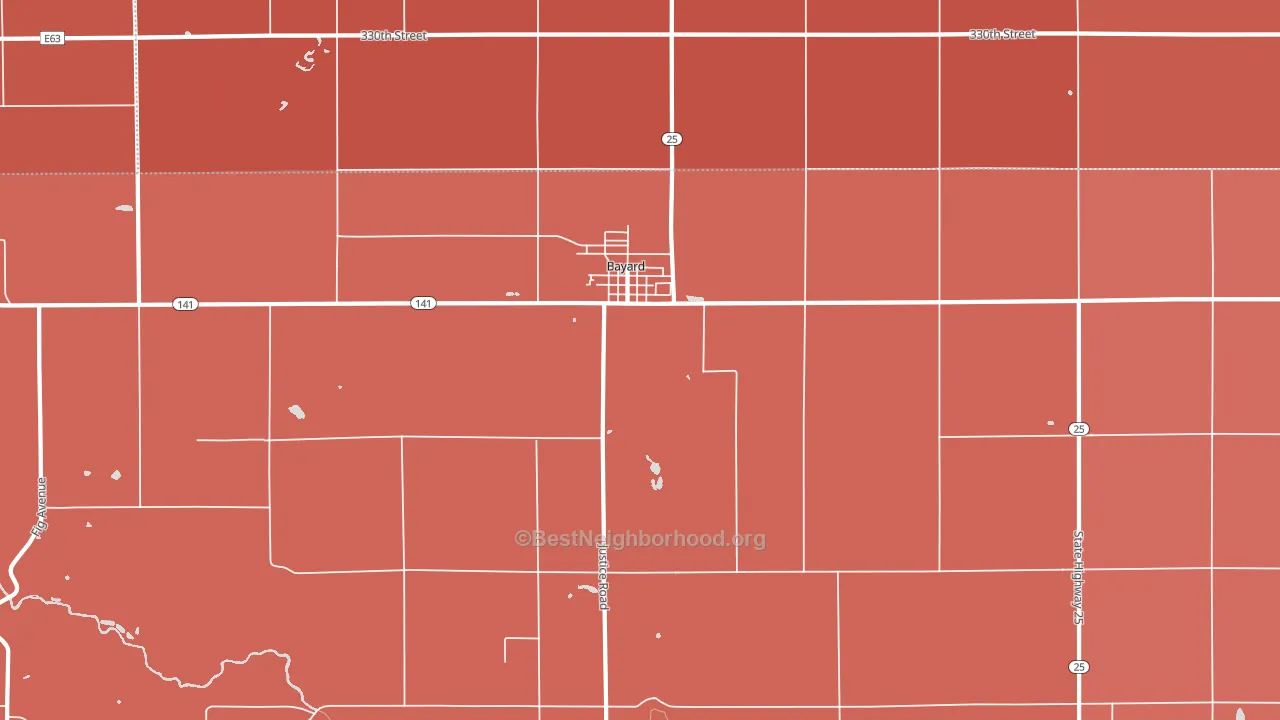 50029, IA block-group political-lean map