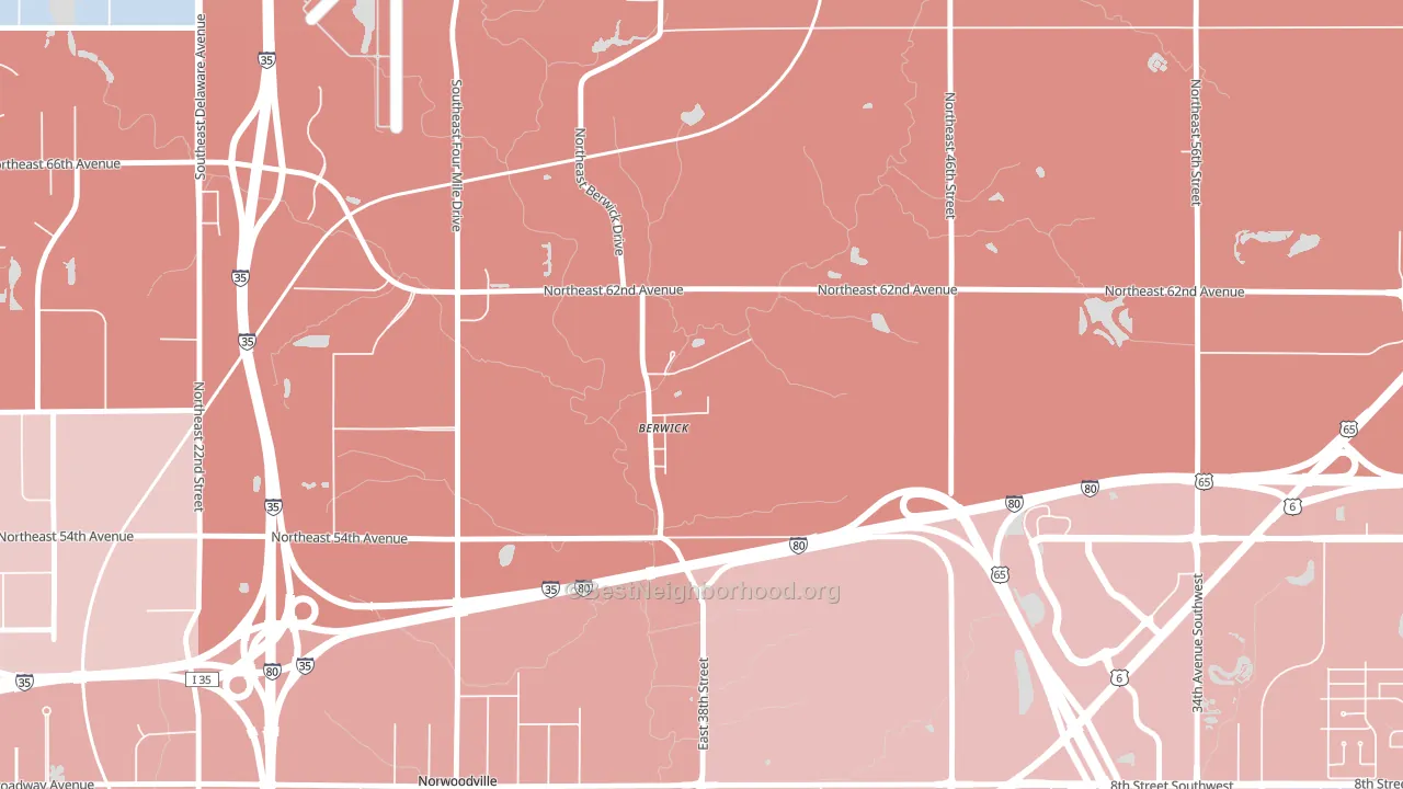 50032, IA block-group political-lean map