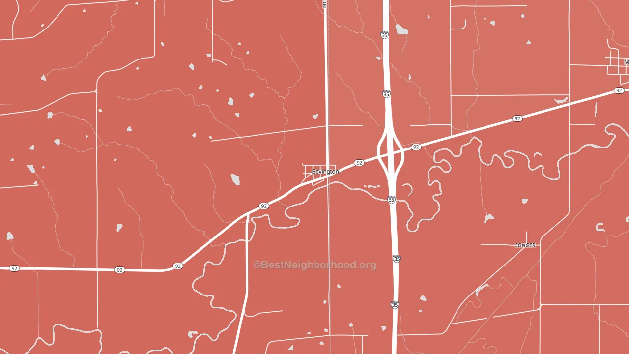 50033, IA block-group political-lean map
