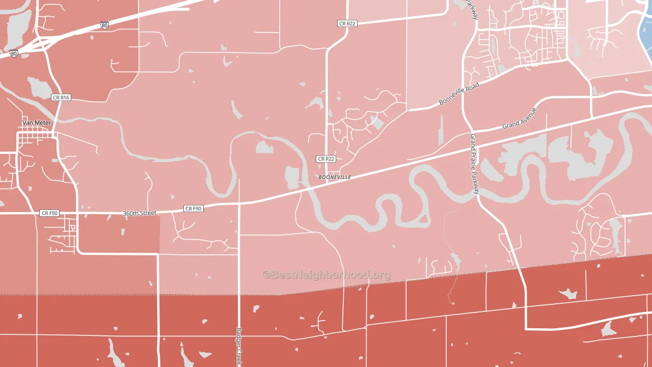 50038, IA block-group political-lean map