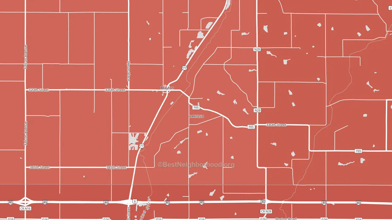 50042, IA block-group political-lean map