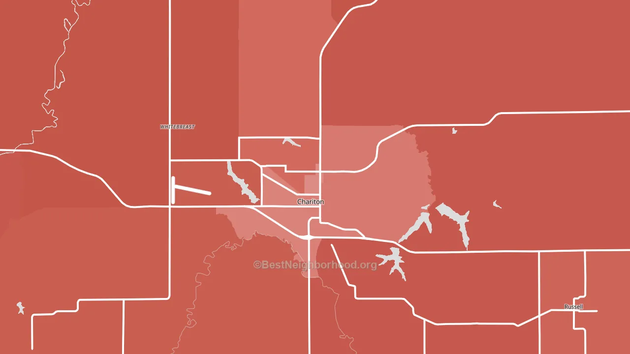 50049, IA block-group political-lean map
