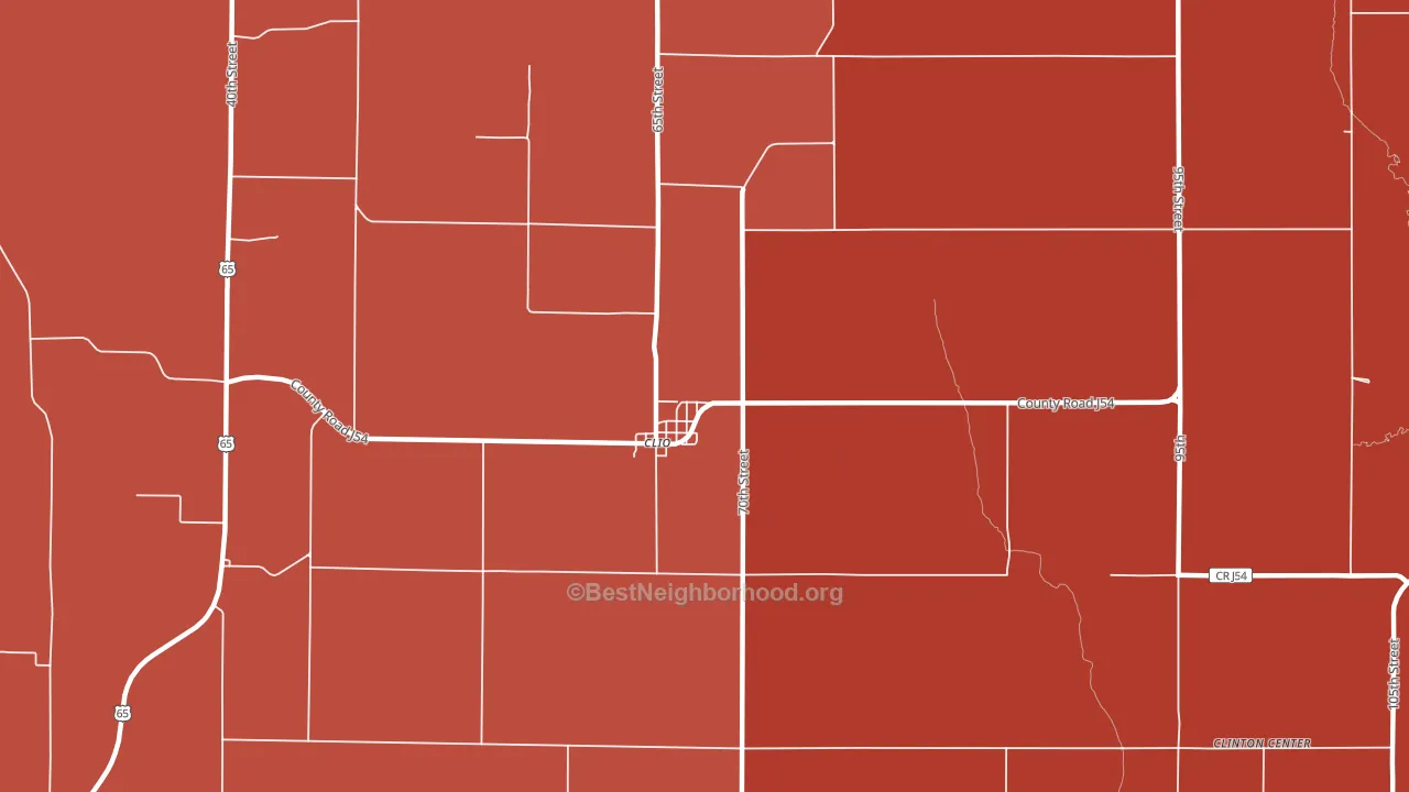 50052, IA block-group political-lean map