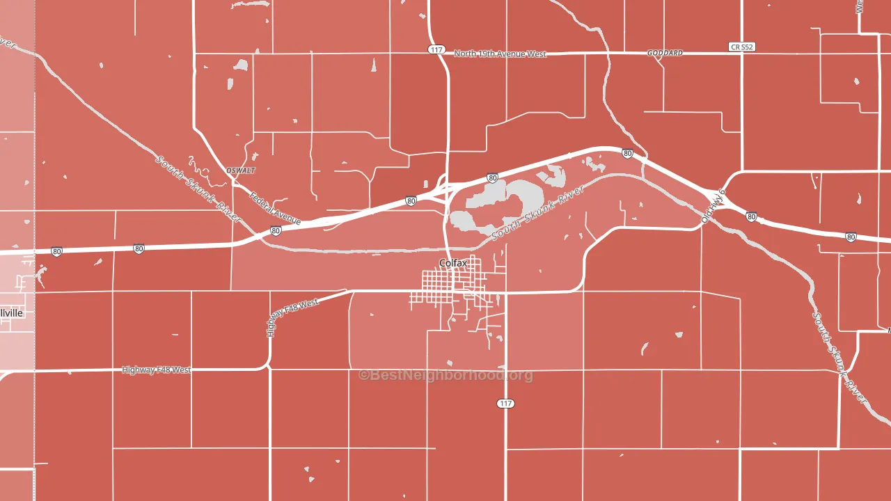 50054, IA block-group political-lean map