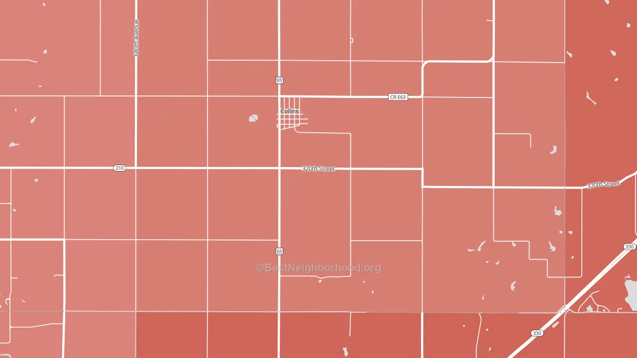 50055, IA block-group political-lean map