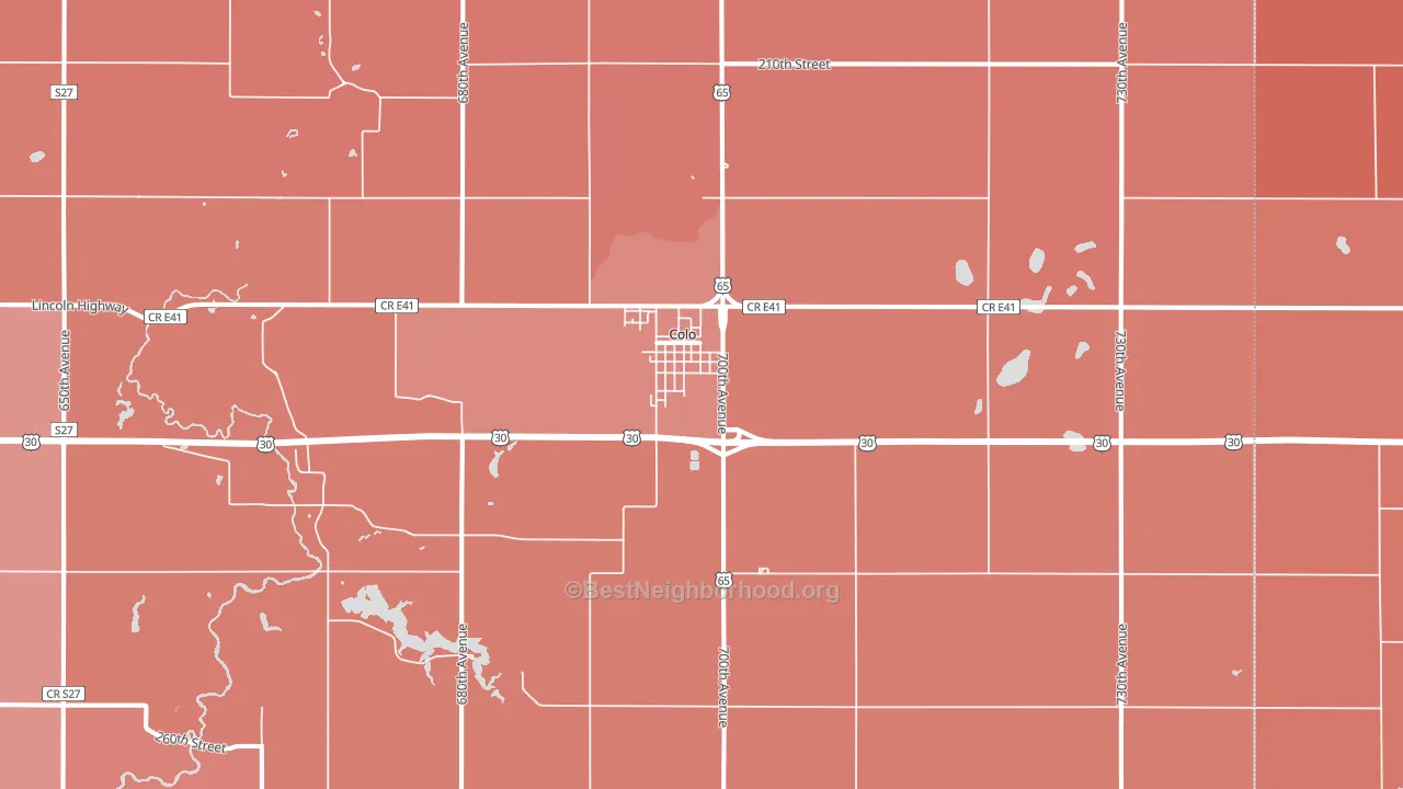 50056, IA block-group political-lean map