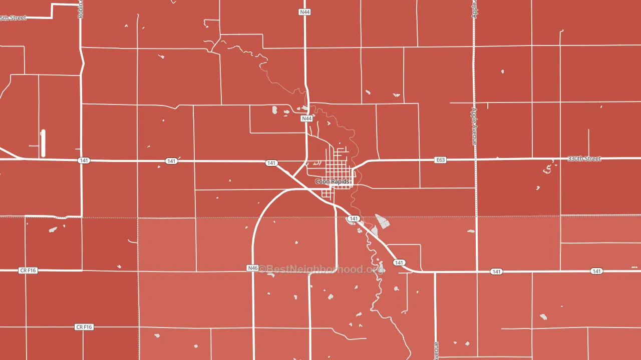 50058, IA block-group political-lean map