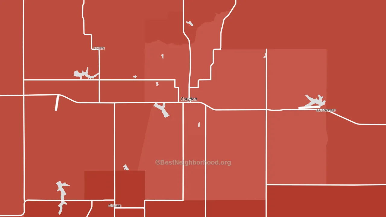 50060, IA block-group political-lean map