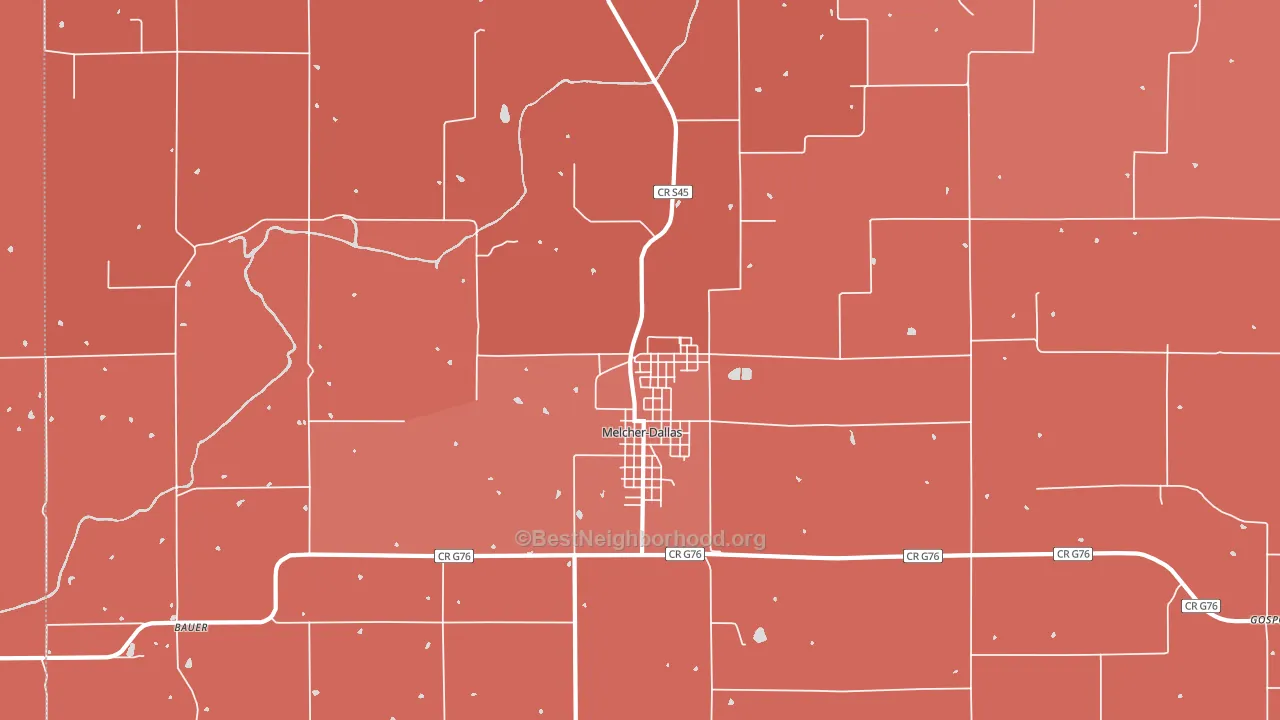 50062, IA block-group political-lean map
