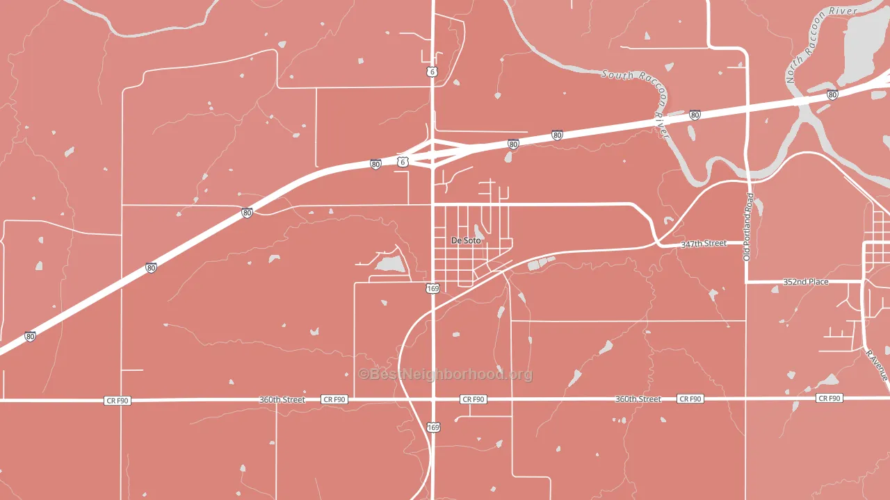 50069, IA block-group political-lean map
