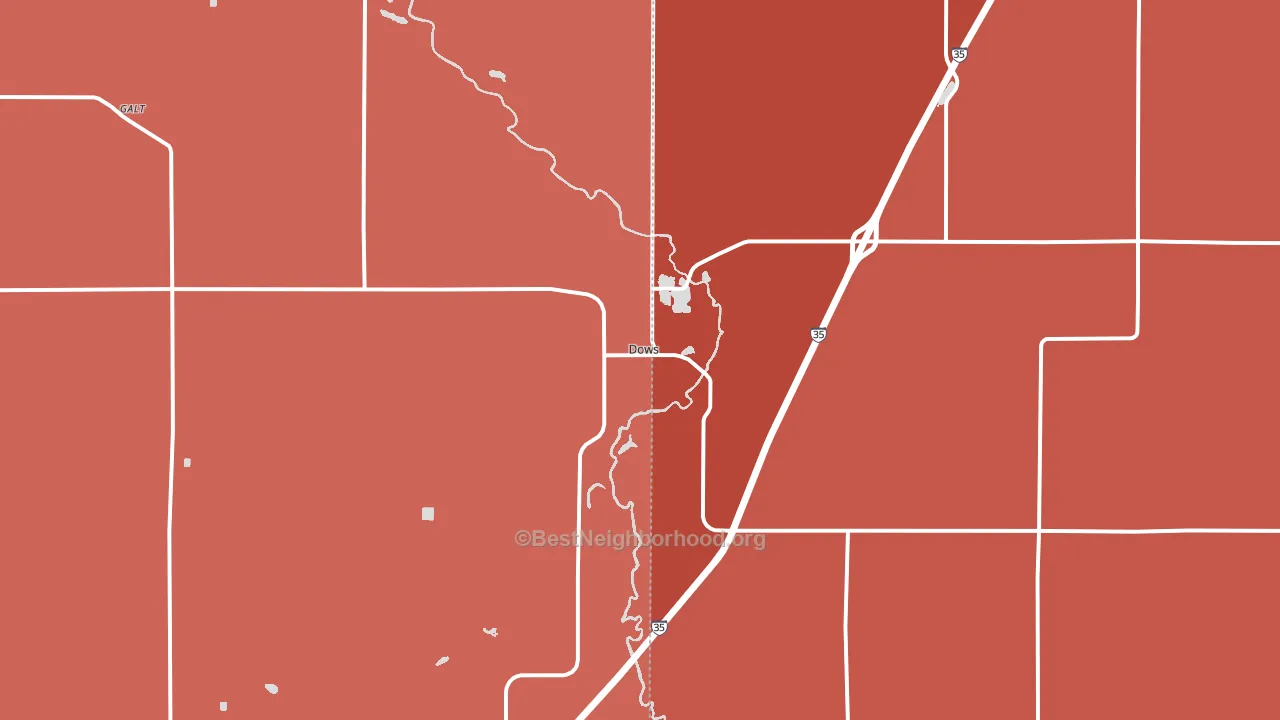 50071, IA block-group political-lean map