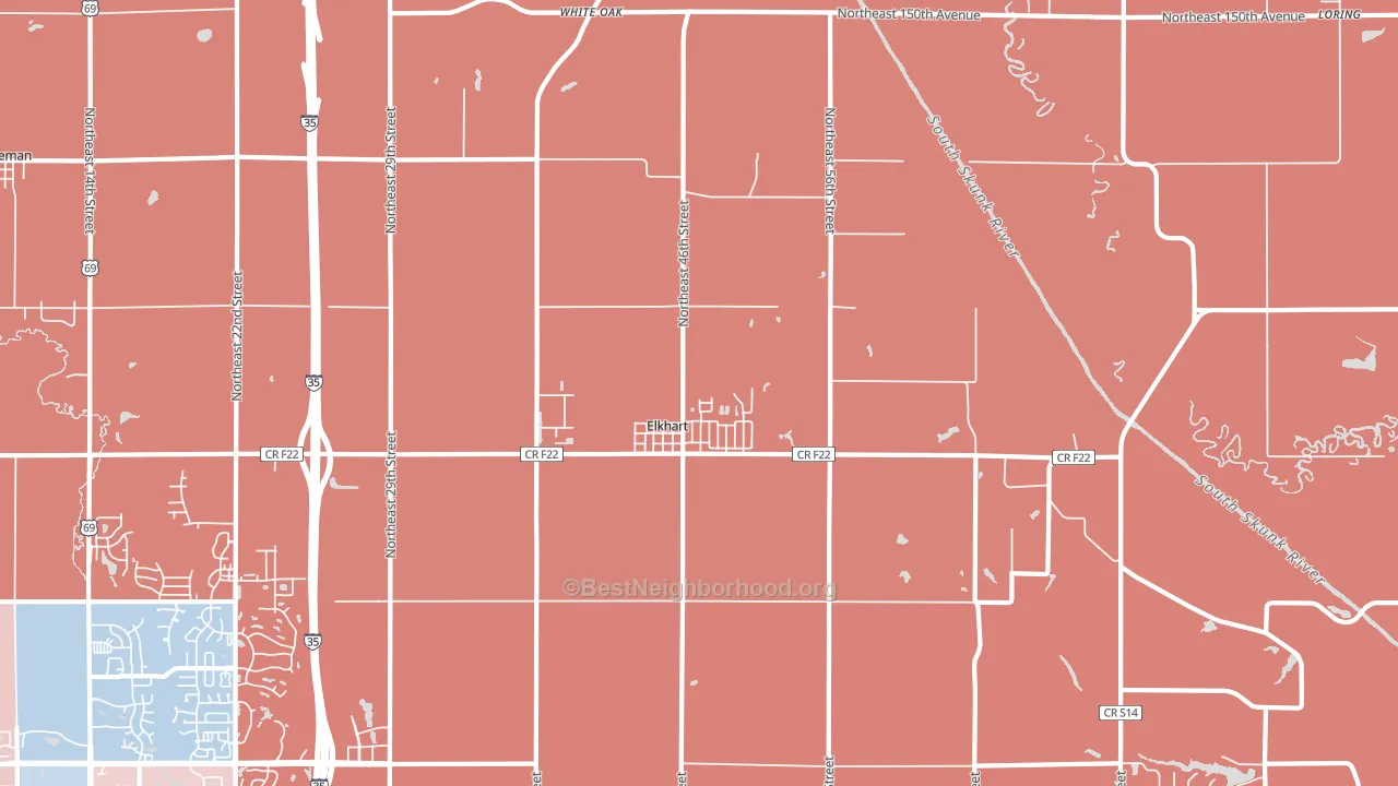 50073, IA block-group political-lean map