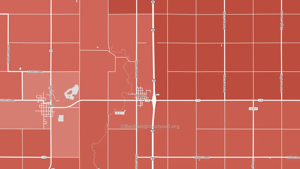 50075, IA block-group political-lean map
