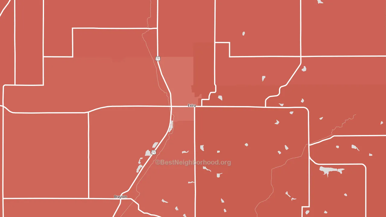 50076, IA block-group political-lean map